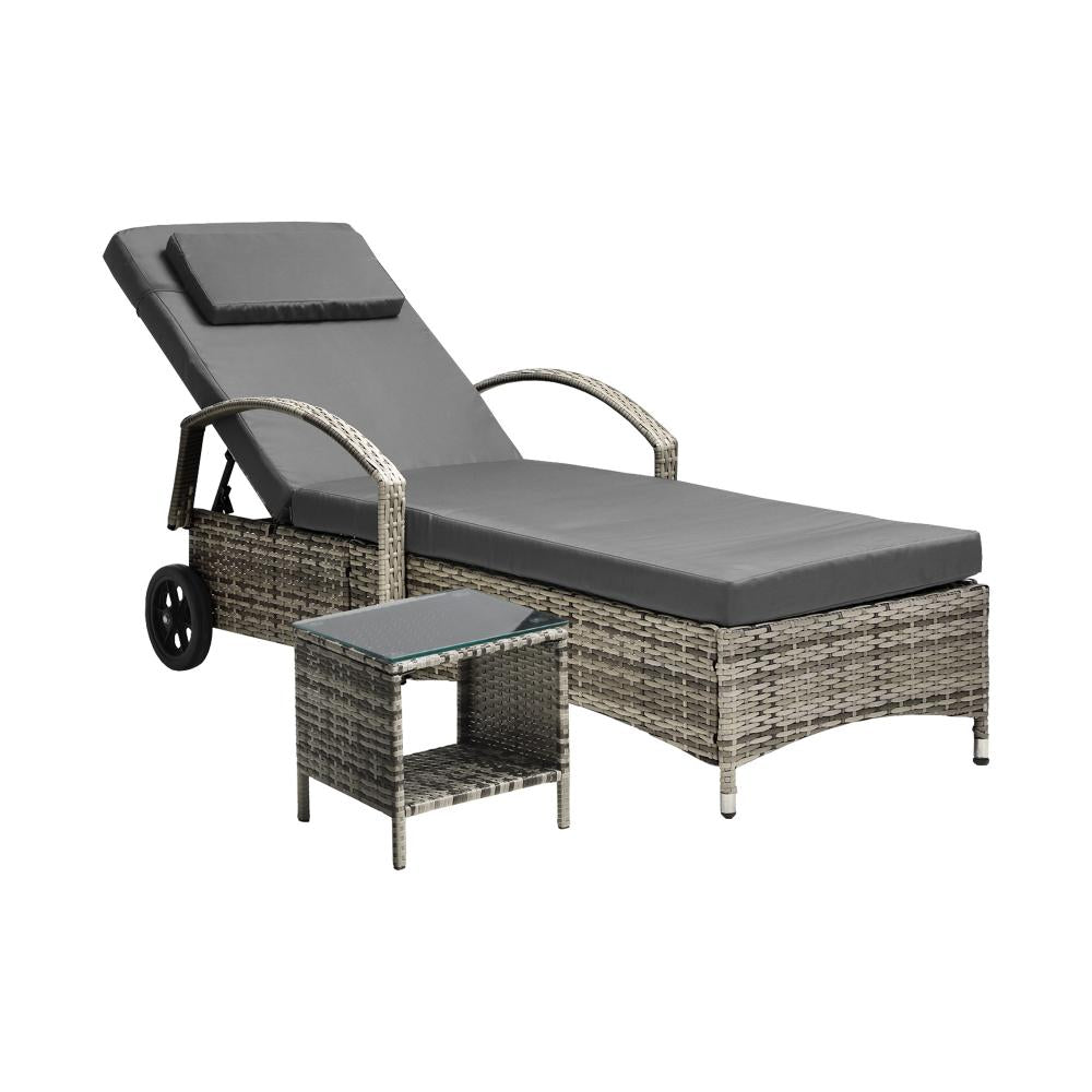 Milan High Quality Rattan Sun Lounger Day Bed | Adjustable Wicker Patio Pool Lounger