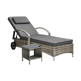 Milan High Quality Rattan Sun Lounger Day Bed | Adjustable Wicker Patio Pool Lounger