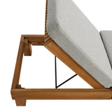 Capri Deluxe Outdoor Thick Cushion Pool Loungers | Wooden Adjustable Quality Day Bed Sun Loungers