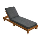 Capri Deluxe Outdoor Thick Cushion Pool Loungers | Wooden Adjustable Quality Day Bed Sun Loungers