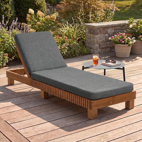 Capri Deluxe Outdoor Thick Cushion Pool Loungers | Wooden Adjustable Quality Day Bed Sun Loungers