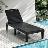 Madera 5 Tier Adjustable Modern Sun Lounge | Textured Weather Resistant Outdoor Pool Lounger