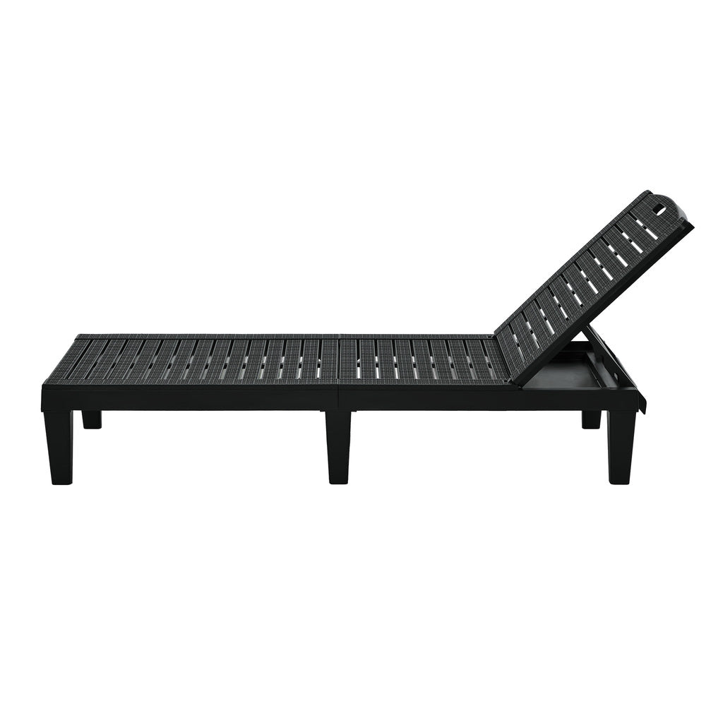 Madera 5 Tier Adjustable Modern Sun Lounge | Textured Weather Resistant Outdoor Pool Lounger