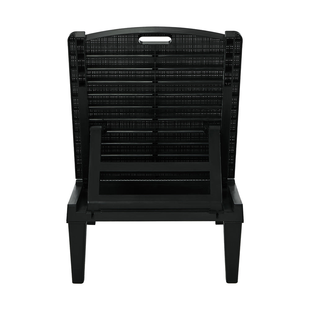 Madera 5 Tier Adjustable Modern Sun Lounge | Textured Weather Resistant Outdoor Pool Lounger