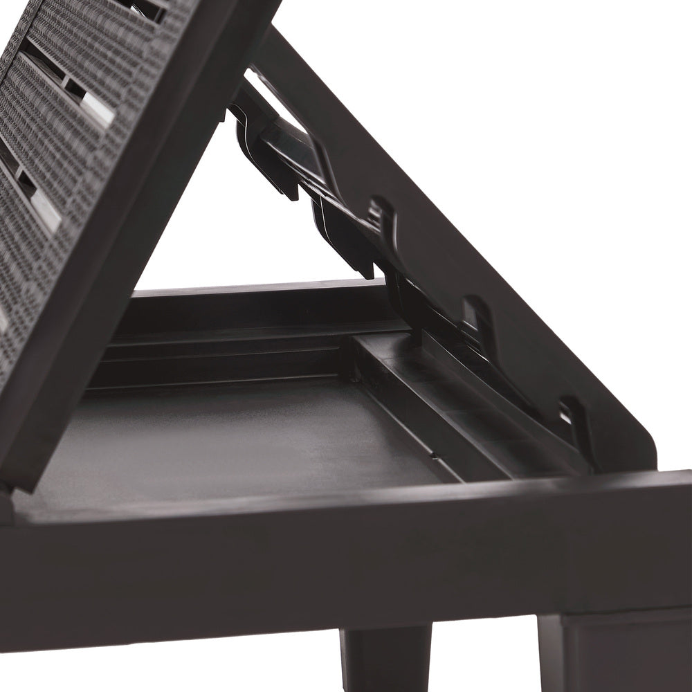 Madera 5 Tier Adjustable Modern Sun Lounge | Textured Weather Resistant Outdoor Pool Lounger