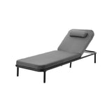 Azzero Outdoor Cushioned Aluminium Pool Loungers | Modern Adjustable 4 Height Day Bed Sun Lounger