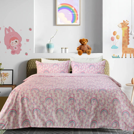 Shangri-La Kids Dreams Reversible Quilt Cover Set | 2 Sided Soft Wrinkle Free Children's Duvet Cover
