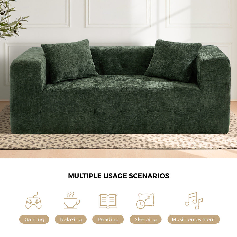 Bella Soft Chenille Two Seater Comfy Sofa Lounge | Compressed Sofa Box Lounge Unit