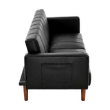 Astore 3 Seater Sofa Couch and Fold Out Futon Bed | 195cm PU Leather Adjustable Luxury Futon Sofa