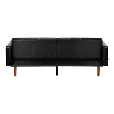 Astore 3 Seater Sofa Couch and Fold Out Futon Bed | 195cm PU Leather Adjustable Luxury Futon Sofa