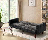 Astore 3 Seater Sofa Couch and Fold Out Futon Bed | 195cm PU Leather Adjustable Luxury Futon Sofa