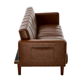 Astore 3 Seater Sofa Couch and Fold Out Futon Bed | 195cm PU Leather Adjustable Luxury Futon Sofa