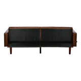 Astore 3 Seater Sofa Couch and Fold Out Futon Bed | 195cm PU Leather Adjustable Luxury Futon Sofa