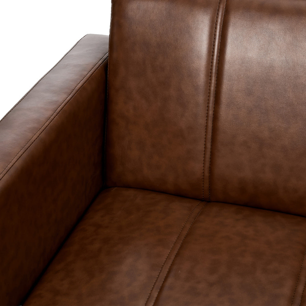 Astore 3 Seater Sofa Couch and Fold Out Futon Bed | 195cm PU Leather Adjustable Luxury Futon Sofa