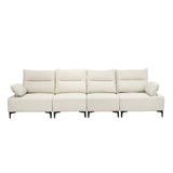 Valore Plush Fabric Modular Sofa Couch | Soft Chenille Fabric Modular Lounge Adjustable Armrests