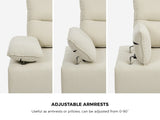 Valore Plush Fabric Modular Sofa Couch | Soft Chenille Fabric Modular Lounge Adjustable Armrests