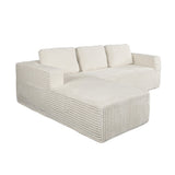 Allure Plush L Shape Frameless Sofa Lounge | 3.5 Seater Couduroy Super Soft Cloud Feel Sofa