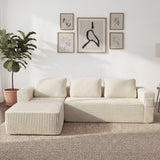 Allure Plush L Shape Frameless Sofa Lounge | 3.5 Seater Couduroy Super Soft Cloud Feel Sofa