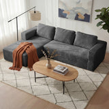Allure Plush L Shape Frameless Sofa Lounge | 3.5 Seater Couduroy Super Soft Cloud Feel Sofa