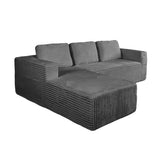 Allure Plush L Shape Frameless Sofa Lounge | 3.5 Seater Couduroy Super Soft Cloud Feel Sofa
