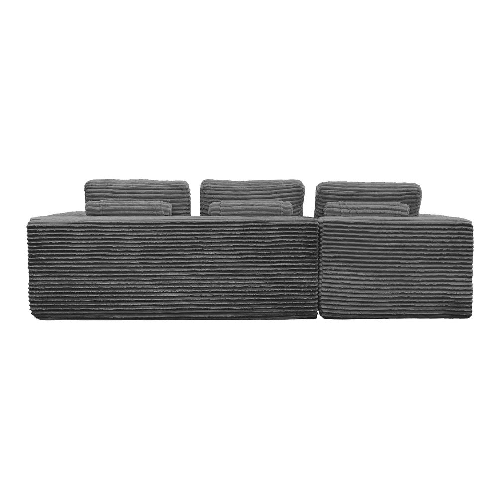 Allure Plush L Shape Frameless Sofa Lounge | 3.5 Seater Couduroy Super Soft Cloud Feel Sofa