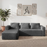 Allure Plush L Shape Frameless Sofa Lounge | 3.5 Seater Couduroy Super Soft Cloud Feel Sofa