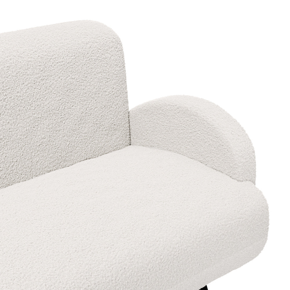 Teddy Milo Boucle 3 Seater Sofa Couch Lounge | Luxury Teddy Boucle Fabric Sofa Couch