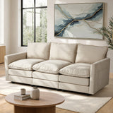 Nico Ultra Plush Fabric Modular Sofa Lounge | Soft Corduroy Fabric Modular Sofa Thick Cushions