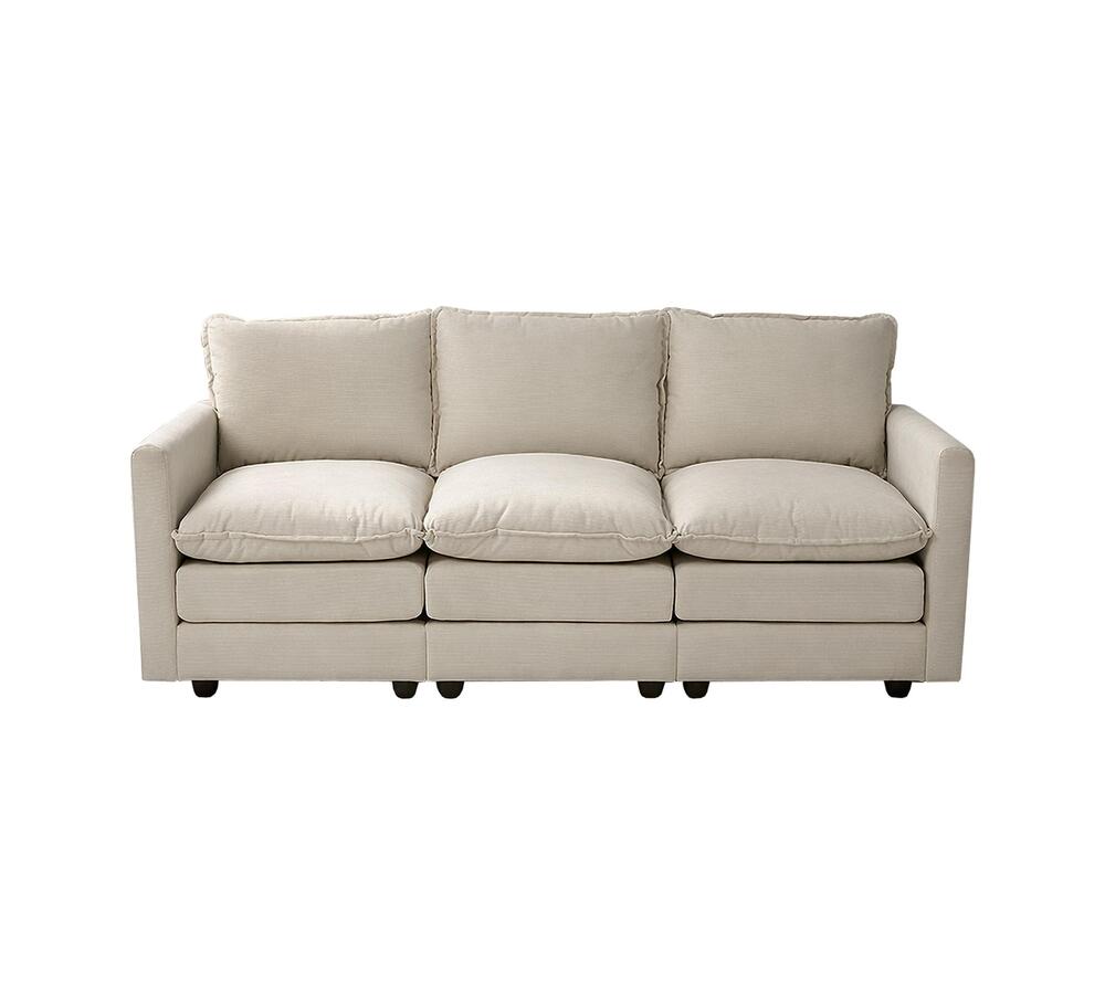 Nico Ultra Plush Fabric Modular Sofa Lounge | Soft Corduroy Fabric Modular Sofa Thick Cushions