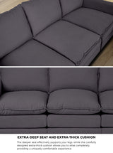 Nico Ultra Plush Fabric Modular Sofa Lounge | Soft Corduroy Fabric Modular Sofa Thick Cushions