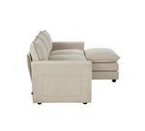 Nico Ultra Plush Fabric Modular Sofa Lounge | Soft Corduroy Fabric Modular Sofa Thick Cushions