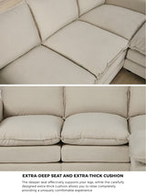 Nico Ultra Plush Fabric Modular Sofa Lounge | Soft Corduroy Fabric Modular Sofa Thick Cushions