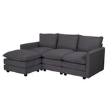 Nico Ultra Plush Fabric Modular Sofa Lounge | Soft Corduroy Fabric Modular Sofa Thick Cushions