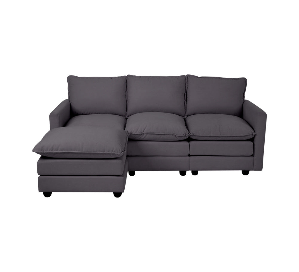 Nico Ultra Plush Fabric Modular Sofa Lounge | Soft Corduroy Fabric Modular Sofa Thick Cushions