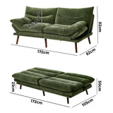 Allure Two in One 3 Seater Sofa Couch and Fold Out Futon Bed | Adjustable Luxury Converible Futon Sofa Couch