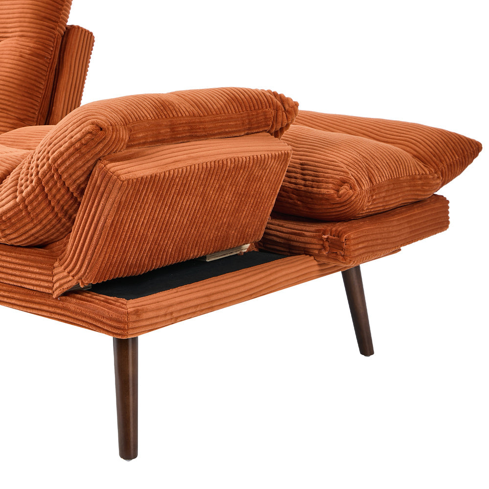 Palme 3 Seater Sofa Couch and Fold Out Futon Bed | Super Soft Adjustable Corduroy Futon Sofa Couch