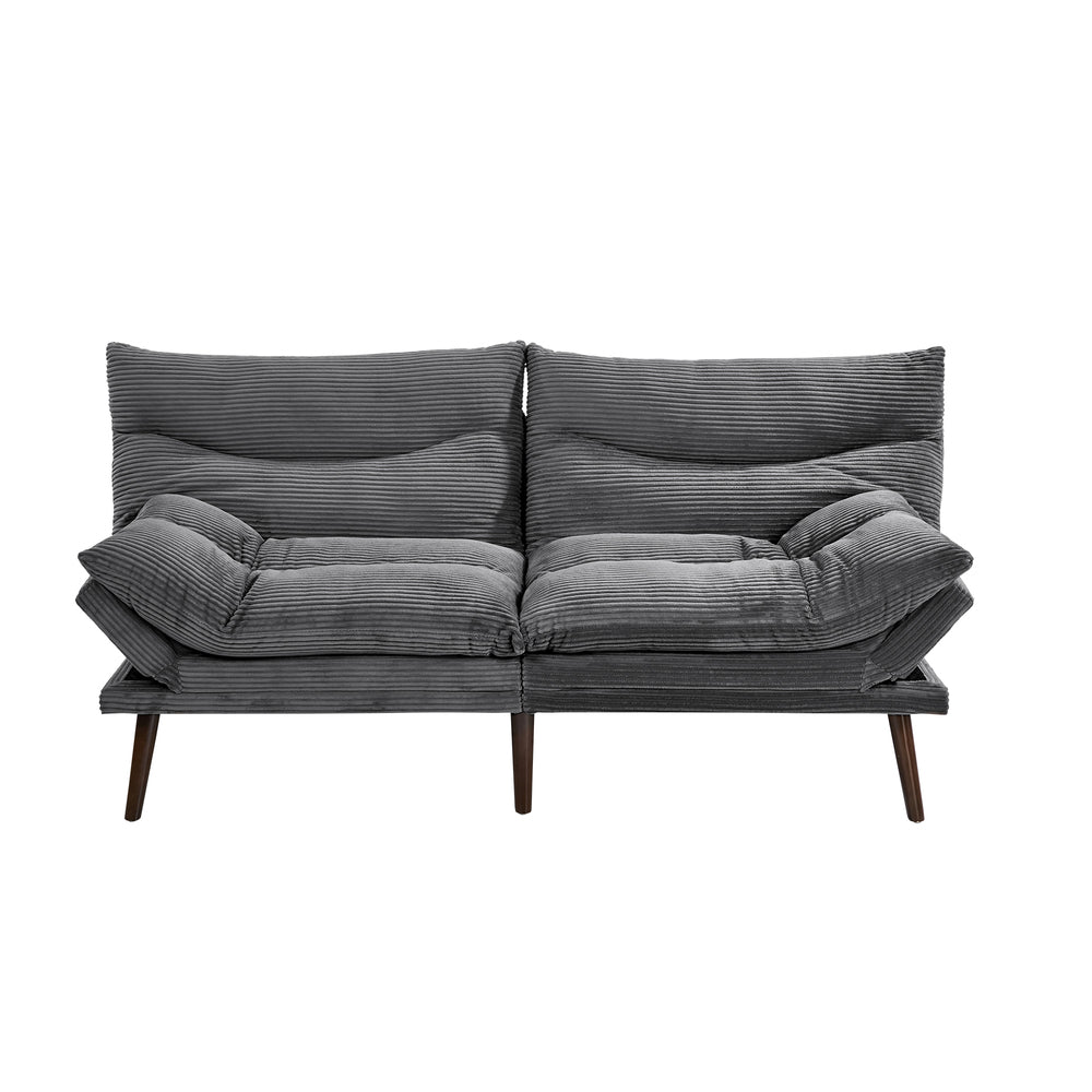 Palme 3 Seater Sofa Couch and Fold Out Futon Bed | Super Soft Adjustable Corduroy Futon Sofa Couch