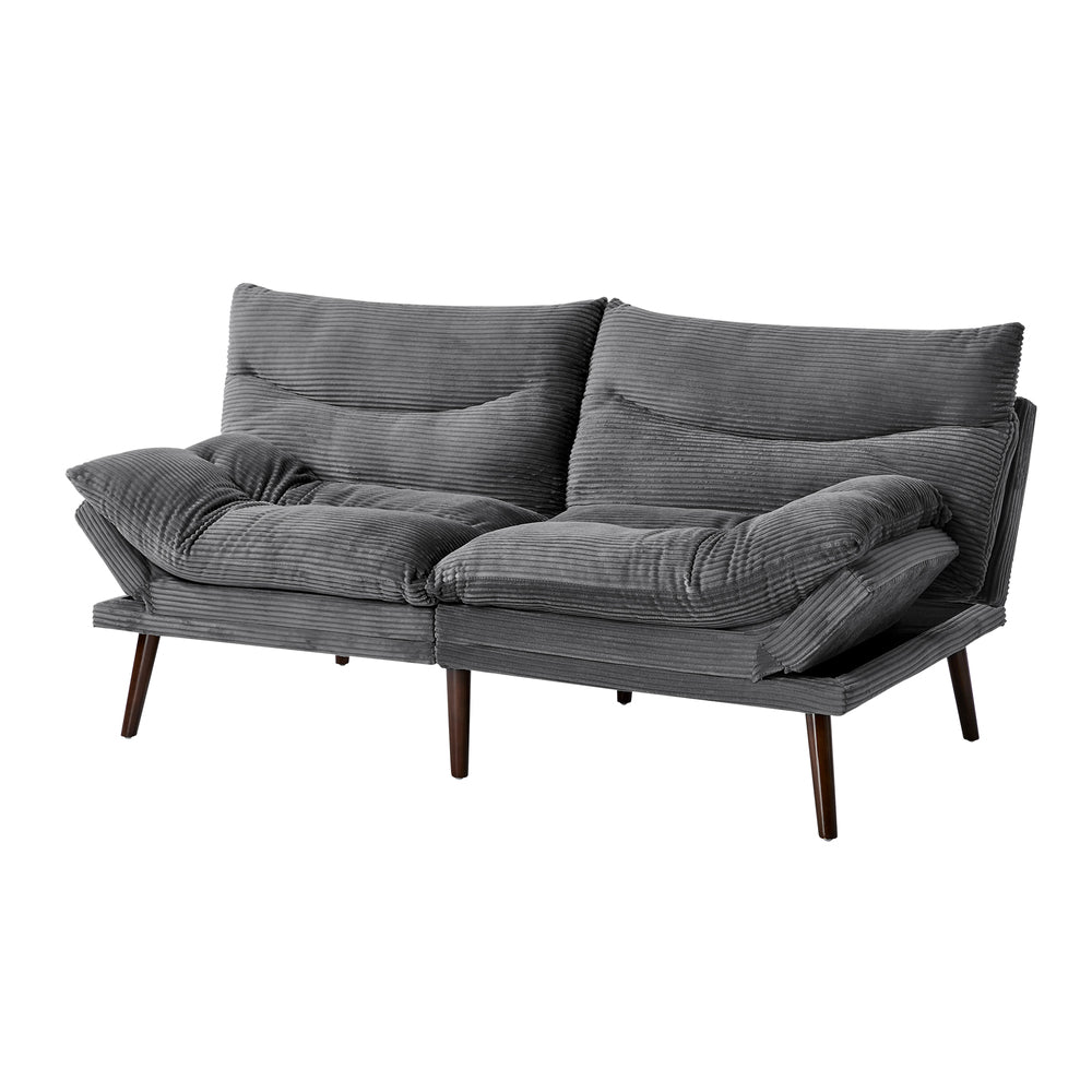 Palme 3 Seater Sofa Couch and Fold Out Futon Bed | Super Soft Adjustable Corduroy Futon Sofa Couch
