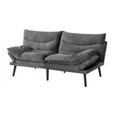 Palme 3 Seater Sofa Couch and Fold Out Futon Bed | Super Soft Adjustable Corduroy Futon Sofa Couch