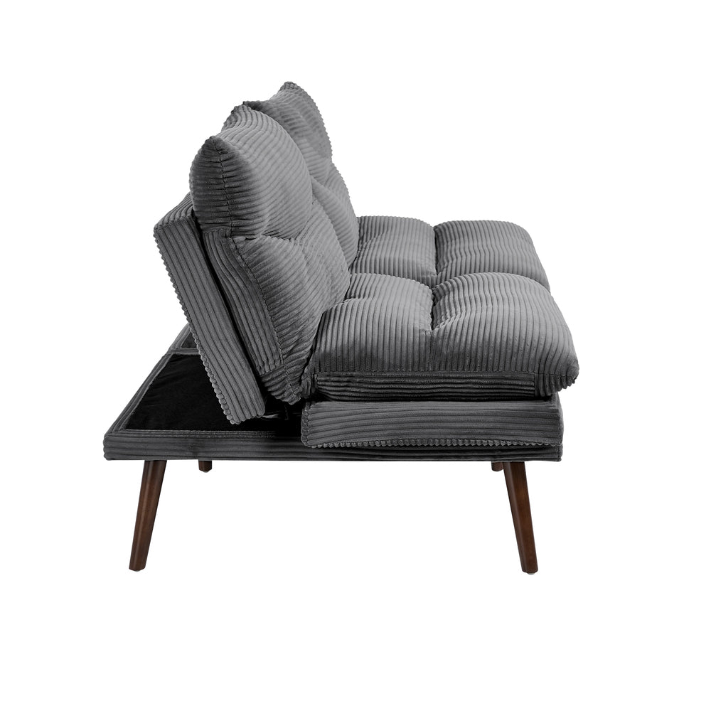 Palme 3 Seater Sofa Couch and Fold Out Futon Bed | Super Soft Adjustable Corduroy Futon Sofa Couch