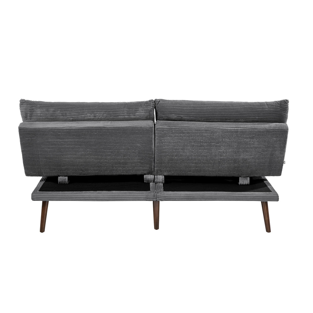 Palme 3 Seater Sofa Couch and Fold Out Futon Bed | Super Soft Adjustable Corduroy Futon Sofa Couch