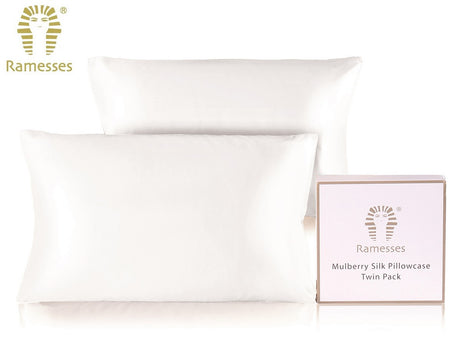 Ramesses Ultra Soft Premium Twin Pack Mulberry Silk Pillowcases
