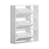 Amaro Noire Shoe Rack Cabinet and Display Unit | Two In One 30 Pair Shoe Storage Unit and Shelves