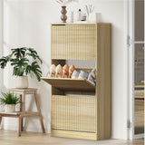 Amaro Noire Shoe Rack Cabinet | Modern Feature 30 Pair Shoe Storage Unit