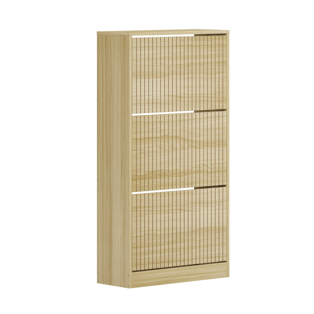 Amaro Noire Shoe Rack Cabinet | Modern Feature 30 Pair Shoe Storage Unit