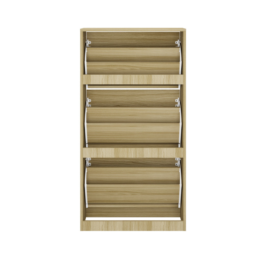 Amaro Noire Shoe Rack Cabinet | Modern Feature 30 Pair Shoe Storage Unit