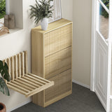 Amaro Noire Shoe Rack Cabinet | Modern Feature 30 Pair Shoe Storage Unit