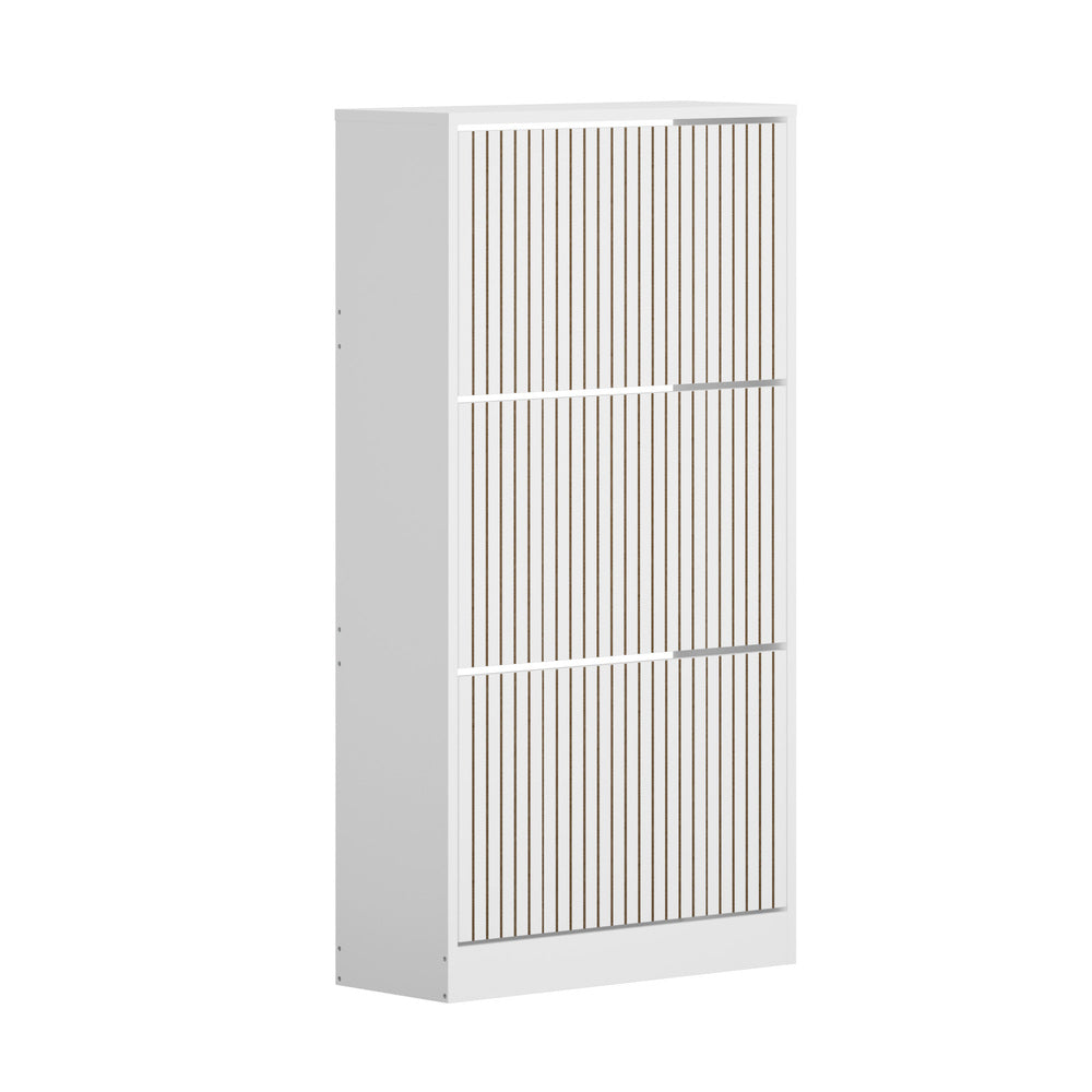 Amaro Noire Shoe Rack Cabinet | Modern Feature 30 Pair Shoe Storage Unit