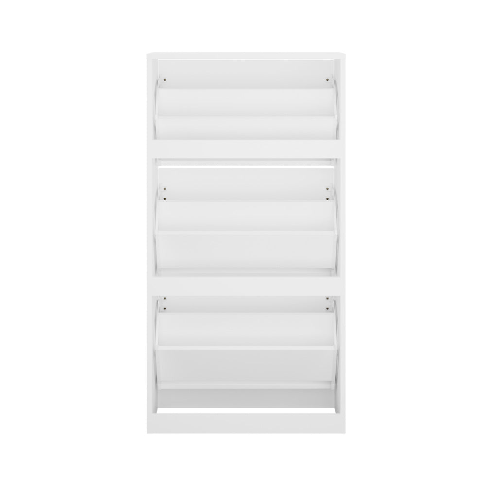 Amaro Noire Shoe Rack Cabinet | Modern Feature 30 Pair Shoe Storage Unit