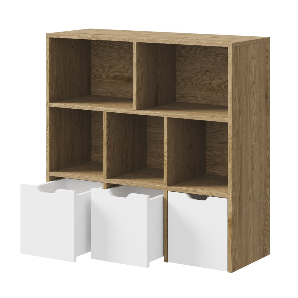 Scandi Kids Storage Organiser in White | 8 Compartment Removable Storage Cube